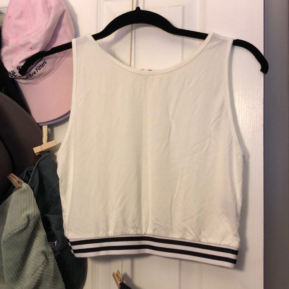POL ivory crop top M